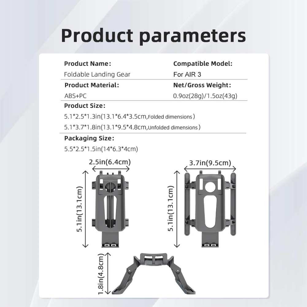Foldable Landing Gear Extension Leg for Drone Accessories
