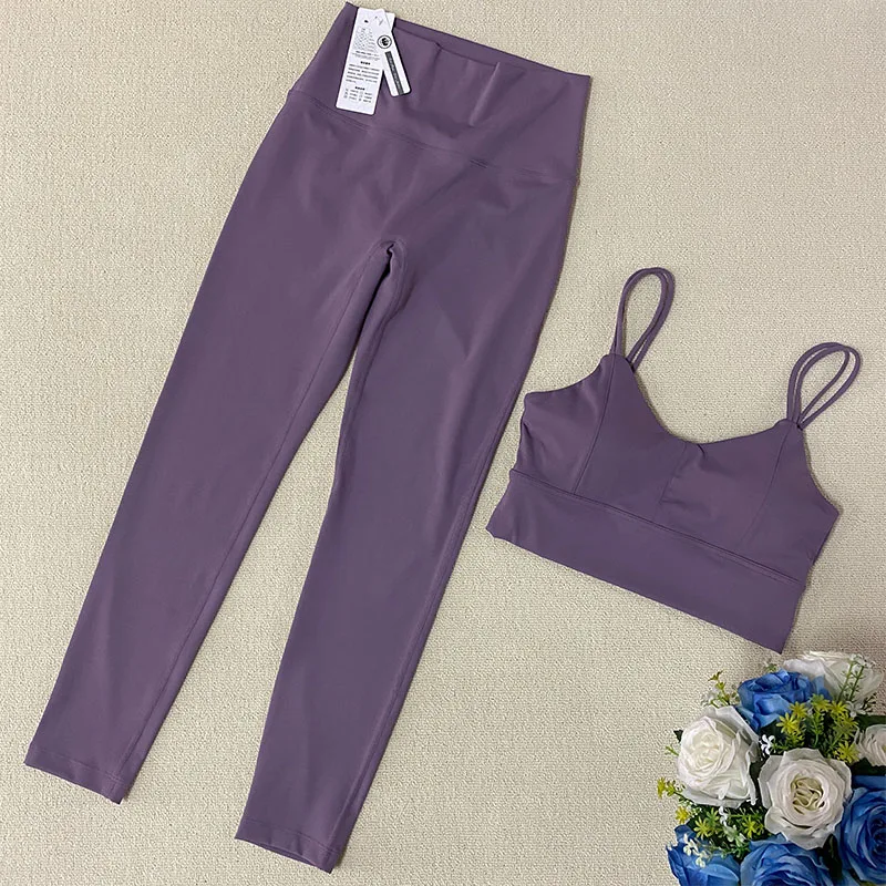 

Комплект для йоги QUMOR женский бесшовный, спортивные брюки с завышенной талией для фитнеса, жилет, леггинсы