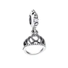 DIY Charm Jewelry Passport Travel Double Love Crown Pendant Piano Violin Beads Fit Original 925 Sterling Silver Bracelet 6
