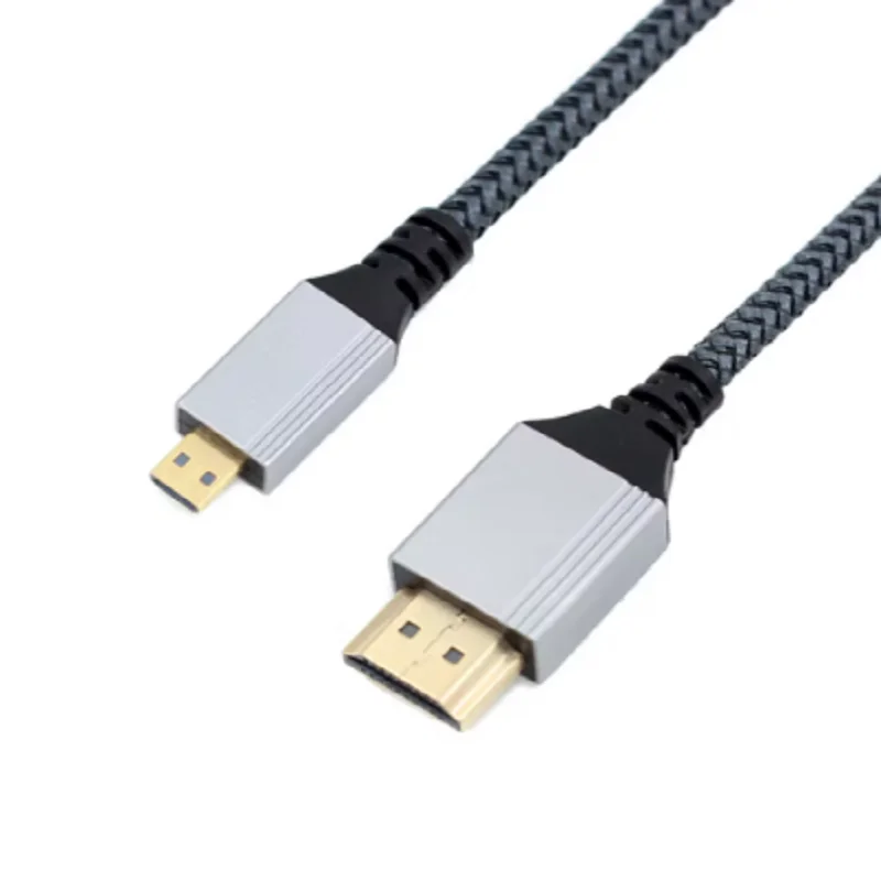 Premium 5m Micro HDMI to HDMI Nylon Braided 4K Extension Cable for Cameras and Projectors