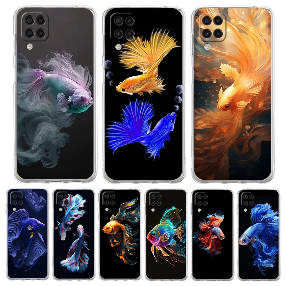 Charming Fish Design Transparent Phone Case - Durable TPU Protective Cover