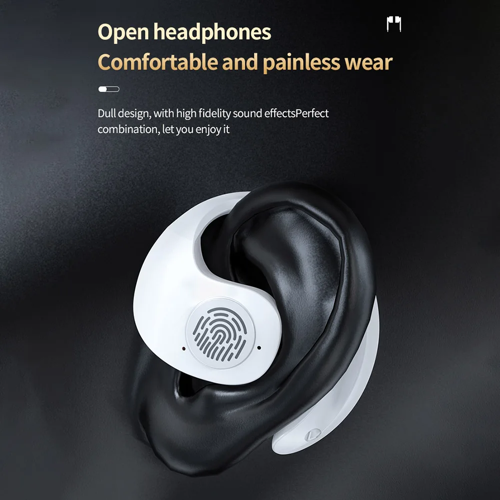 무선 블루투스 오픈 이어 OWS 이어버드, 마이크 오버 이어후크 헤드셋, 스포츠용 휴대용 HIFI 헤드폰