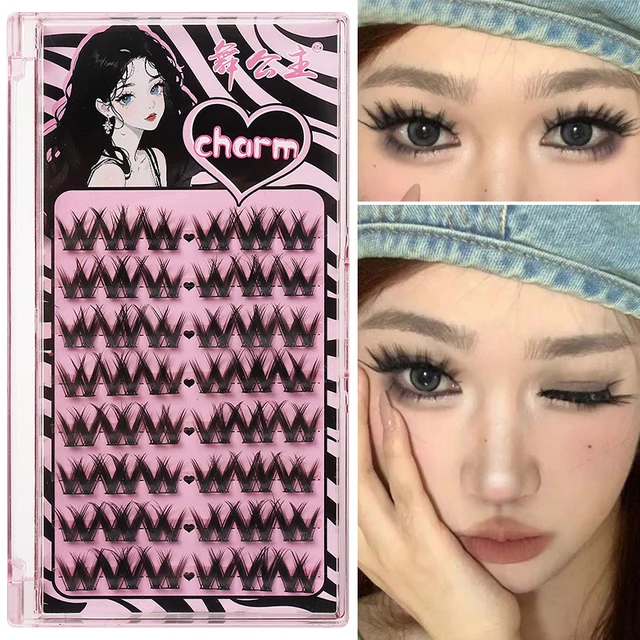 DINGSEN lash clusters Natural Eyelash Extension Wholesale Under Lash DIY Makeup Individual False Eyelashes Anime Eyelashes