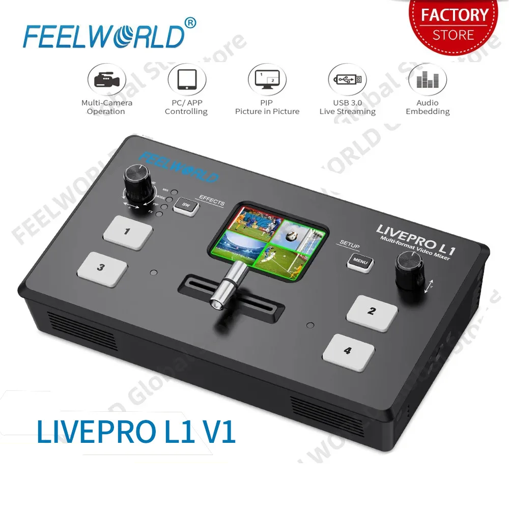 

Мультикамера FEELWORLD с ЖК-дисплеем 2 дюйма, 4 входа HDMI, USB, 3.0