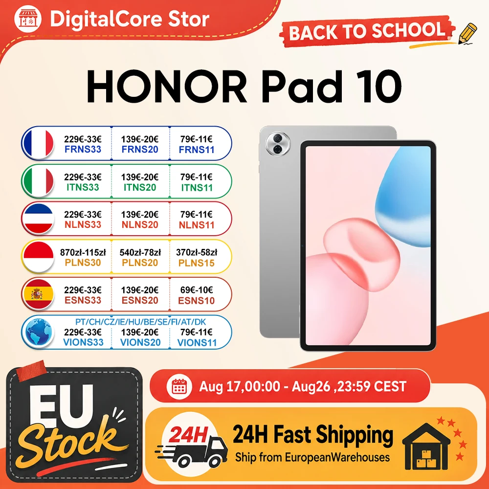 Nouvelle tablette HONOR Pad 10 version européenne, écran 12,1 pouces 120 Hz 2560×1600 à taux de rafraîchissement élevé, Snapdragon 7 Gen3, batterie grande capacité 10100 mAh, MagicOS 9.0 1