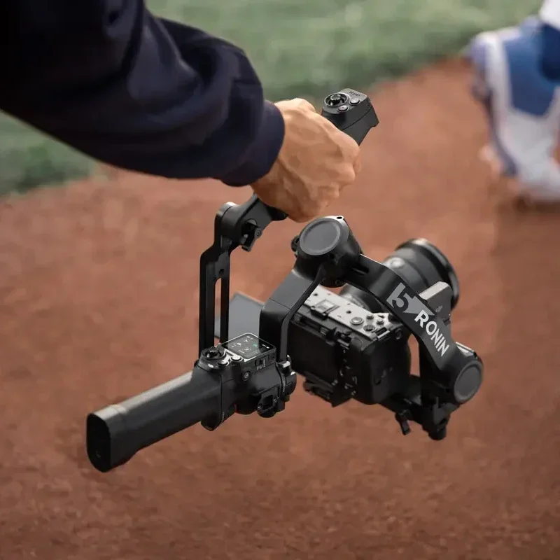 오리지널 DJI RS 5 전자식 브리프케이스 핸들 퀵어택 NATO 마운트 컨트롤 조이스틱 버튼 모니터 로우 앵글 촬영