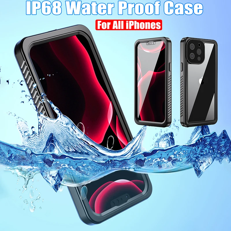 

2023 NEW High quality Full Sealed IP68 Underwater Case For iPhone 15 Pro Max 15Plus Waterproof Diving Swim Cover