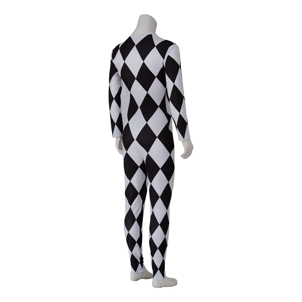 Cosplay Costume Freddie Mercury Cosplay Costume Black And White Jumpsuit Lead Vocals Singer Jumpsuit Stage Performance Bodysuit Costume