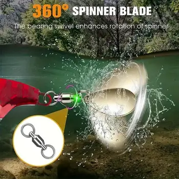 5pcs /set Fishing Lures VIB Tail Spinners Bait For Saltwater Bass Lures Fishing Jig Crankbait With Hooks Fishing Spinner Blade 4