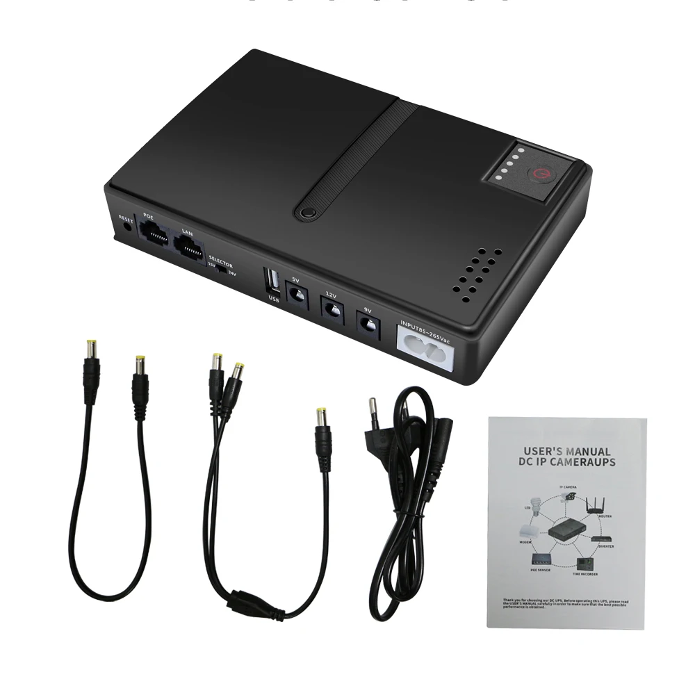Portable UPS Router 5V 9V 12V Uninterruptible Power Supply for WiFi Router ackup Power Adapter 10400MA Large Capacity 36W