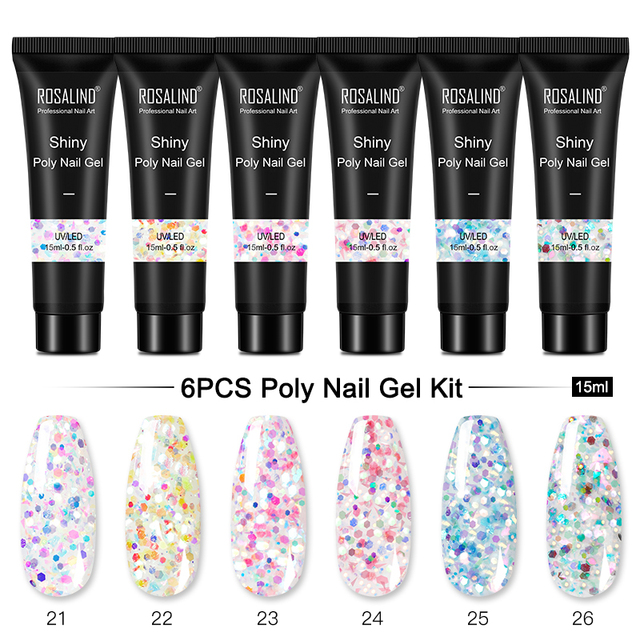 Poly Nail Gel Set For Nails Extension 15ml Gel Polish Semi Permanent Vernish Base Top Coat Gel Varnish Gel Nail Polish