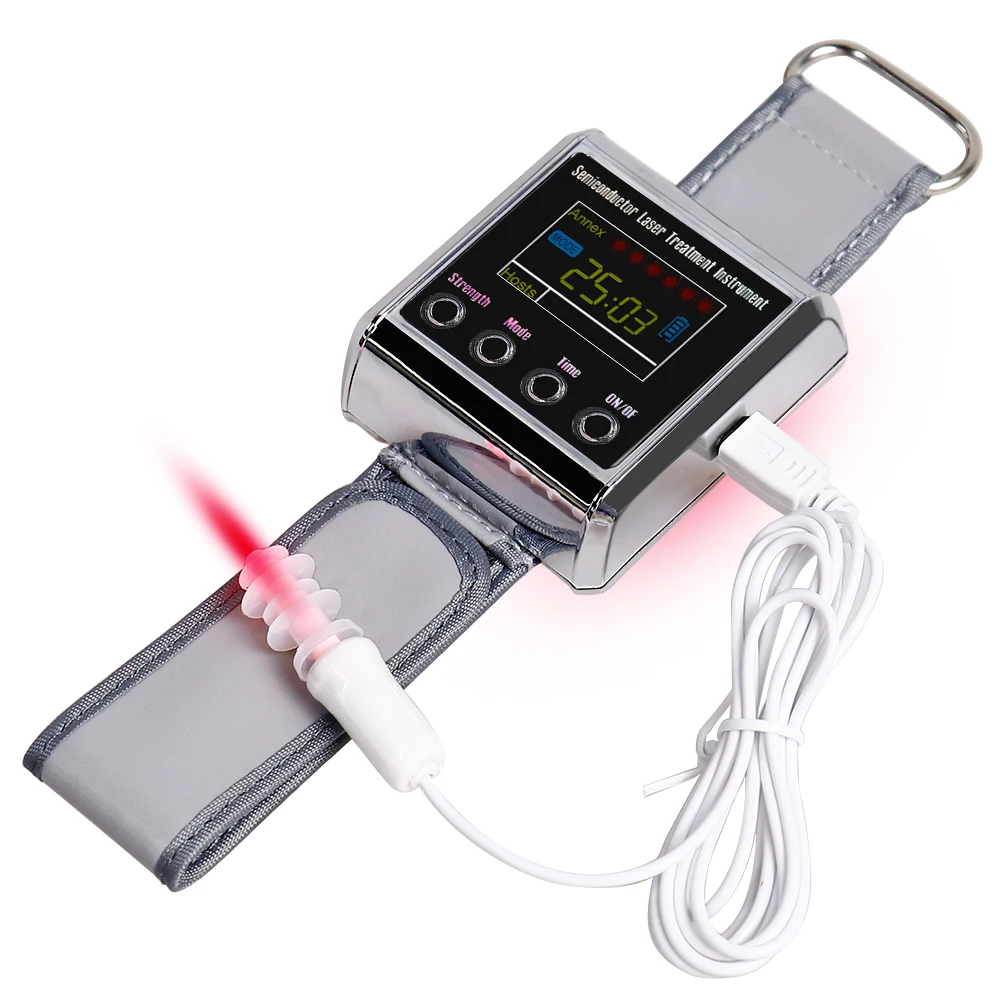 Diabetes Watch LLLT Laser Therapy Physiotherapy Equipment 650nm 7 Holes for Rhinitis High Blood Pressure Treatment Laser Watch 3