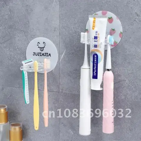 

Toothbrush Holder Wall Mounted Plastic Bathroom Toothpaste Brush Shelves Tools Storage Gadgets Transparent Guanyao Travel Stand