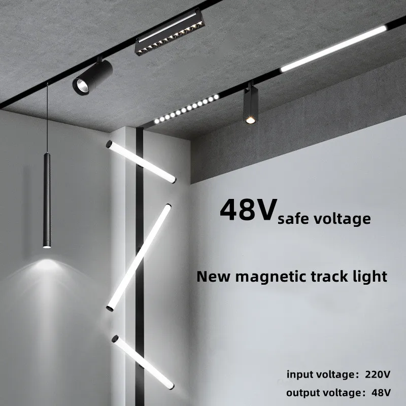 Description Picture 5 of itemMagnetic suction track light embedded household commercial living room grille light led spot light ceiling light indoor lighting