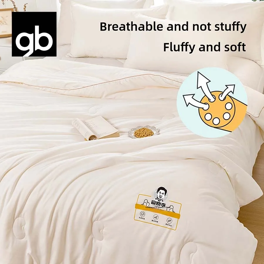 gb soy protein fiber quilt core 5A grade antibacterial quilt breathable, non stuffy, fluffy, soft natural plant extract