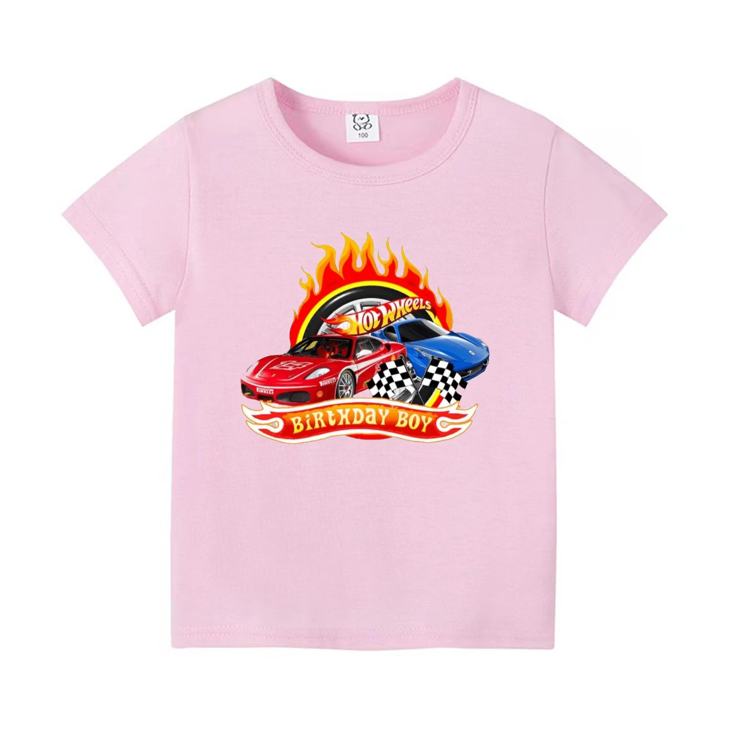 Summer New Hot-selling Hot Wheels Cars Children's Clothing T-shirts Boys' Tops 4-14 Years Old Kids Daily Clothing Holiday Gifts 3