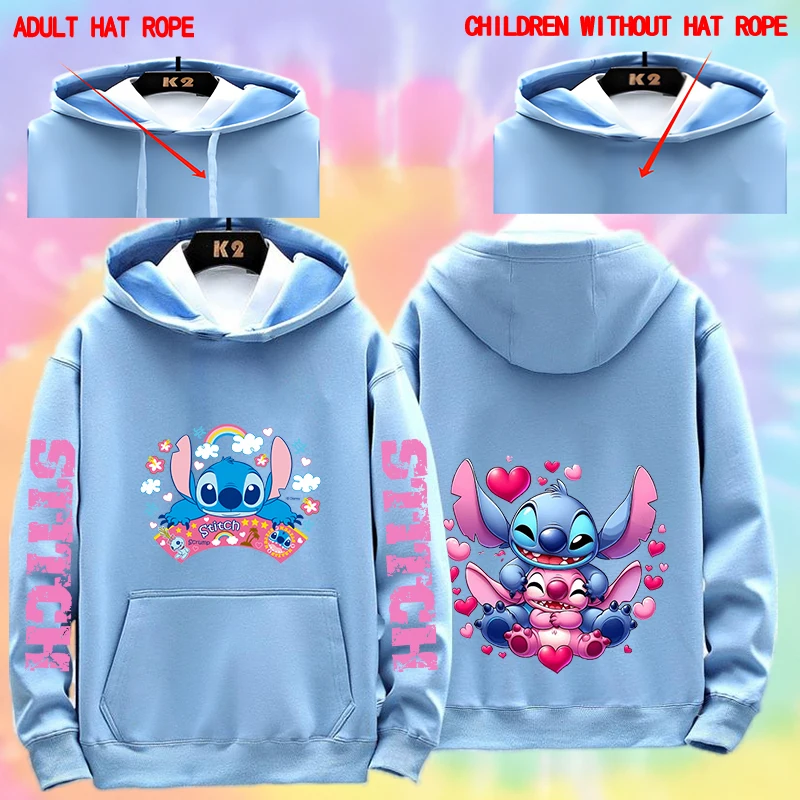 Disney Stitch Different Couple Outfits for Men and Women Casual Sweatshirts Hooded Jackets and Clothes 6