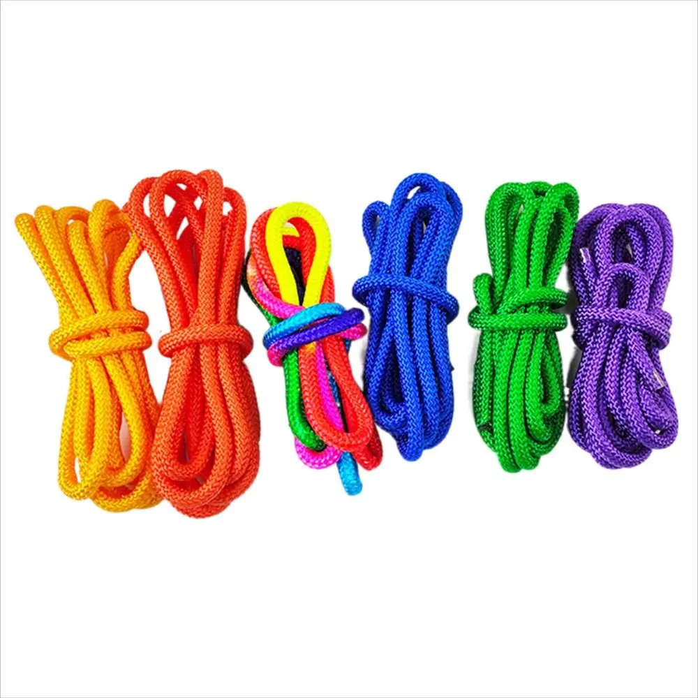 Gymnastics Arts Rope Competition Artistic Rhythmic Rope 3M Nylon Gymnastics Jumping Props Exercise Fitness Rainbow Color