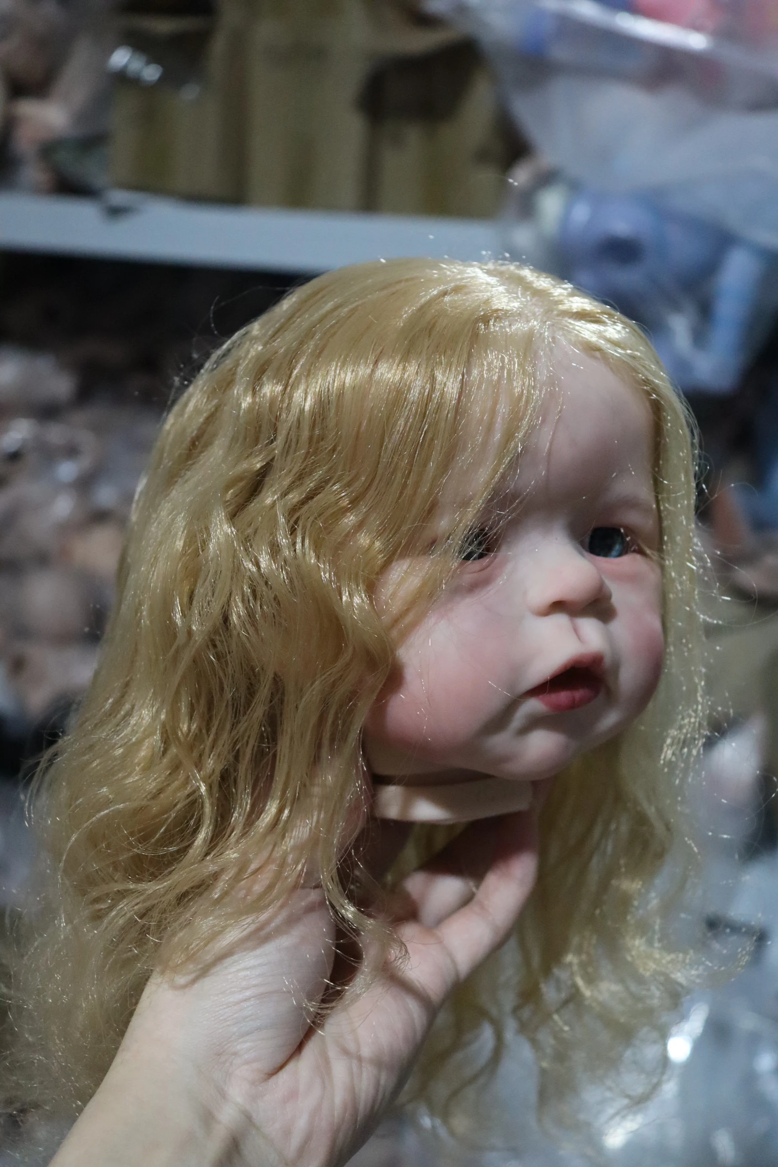 Fbbd 25'' Painted Kit Reborn Baby Sandie With Clear Blood Vessel By