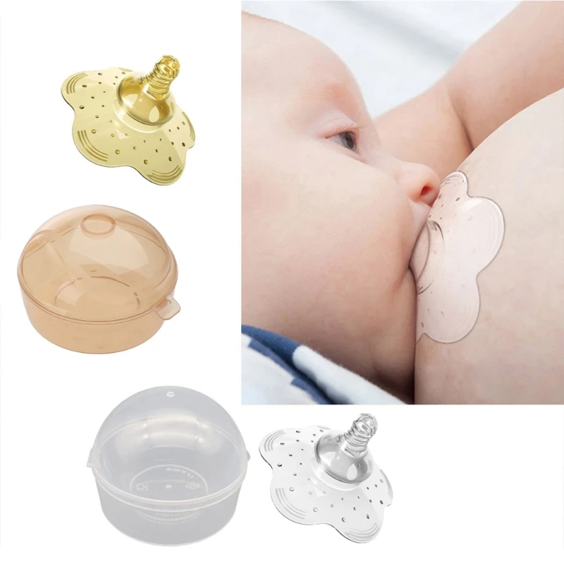 Silicone Nipple Protectors Breast Milk Feeding Mothers Nipple Breastfeeding  Milk Extractor Shields for Protection Cover