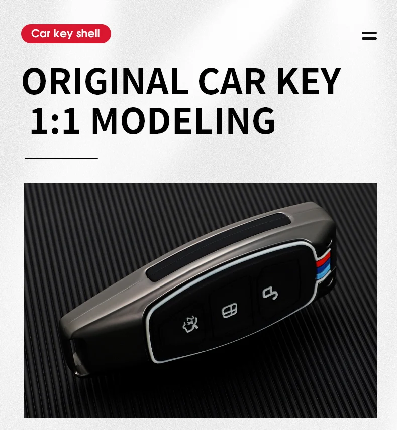 Nuova custodia per chiave auto in metallo copertura completa per Peugeot 308 408 508 2008 3008 4008 5008 Citroen C4 C4L C6 C3-XR accessori Smart Shell - Sf055ef1e968f4cd1a9f1a8412b4cf96cD