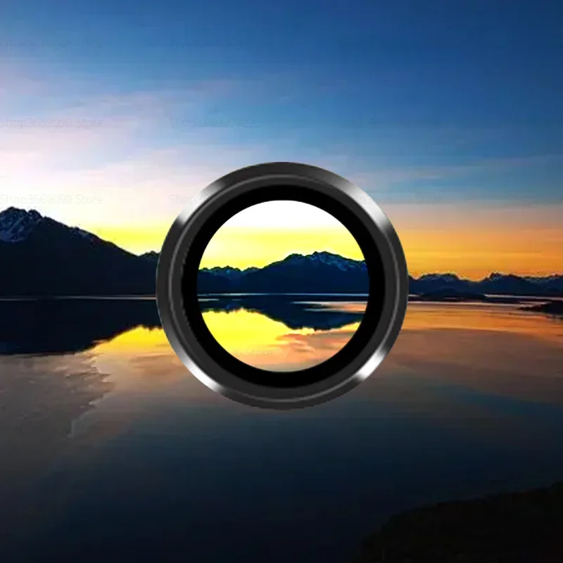 Premium 3D Tempered Glass Camera Protector with Metal Rear Ring