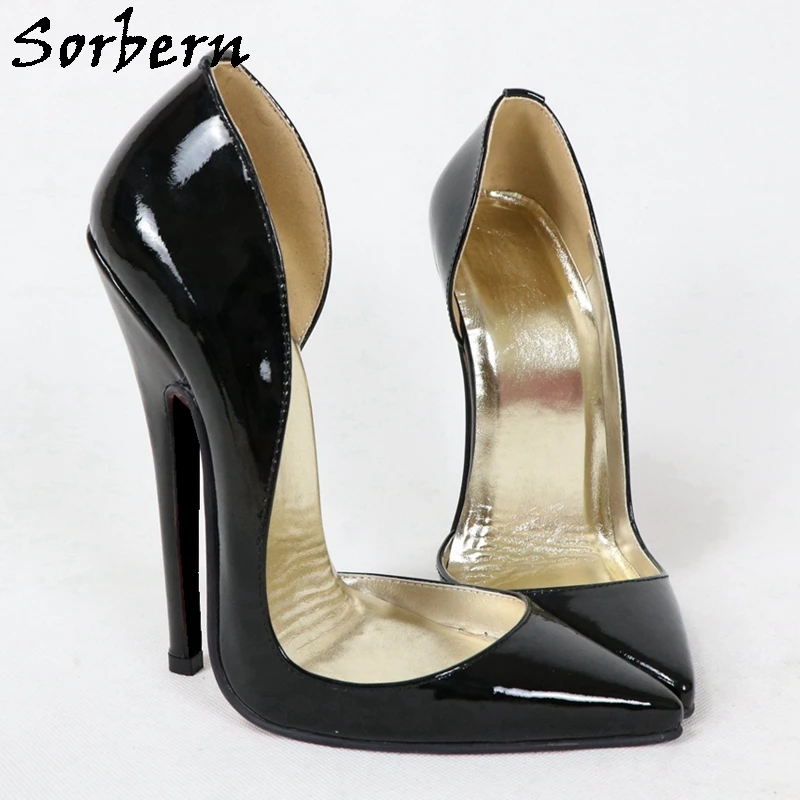 SorbernLowCutEchtlederFrauenPumpSchuhe16cmHighHeelspitzen