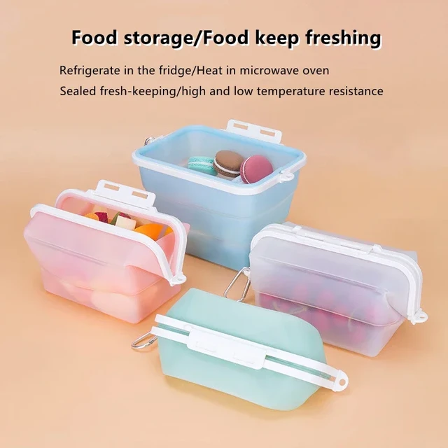 Silicone Refrigerator Freezer Bag  Zip Lock Plastic Bags Kitchen -  Reusable Silicone - Aliexpress