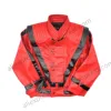 Michael Joseph Jackson Leather Red Thrilling Jacket, Suitable for 5-12 Year Boys Girls Kids ,Halloween Birthday Gift, 2