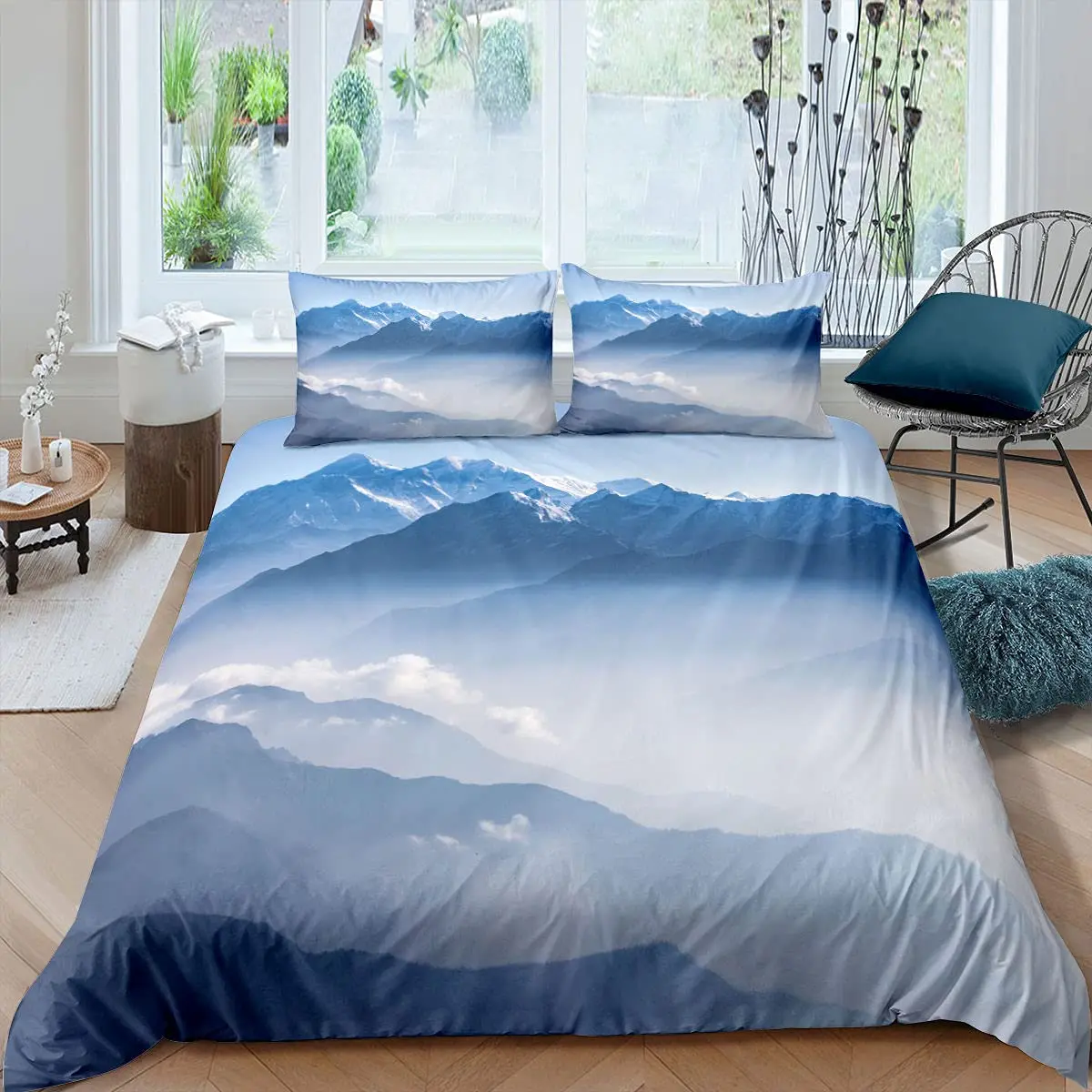 Copripiumino Matrimoniale In Flanella | Parure Set Completo Sacco Federe Tinta Unita Beige Naturale Copripiumini In Flanella - Foto 11