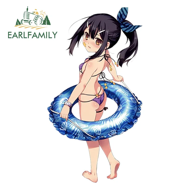 

EARLFAMILY 13cm x 7cm Anime Sexy Beauty Girl with Bikini and Lifebuoy Kaleid Liner Prisma Illya - Miyu Edelfelt Car Sticker