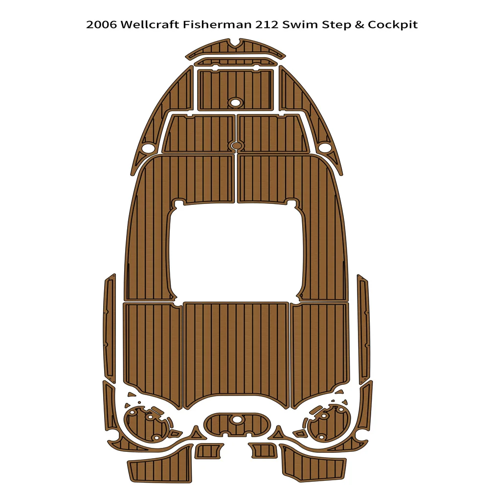 

2006 Wellcraft Рыбак 212 Подставка под кабину для плавания лодка EVA пенопластовый Тиковый напольный коврик