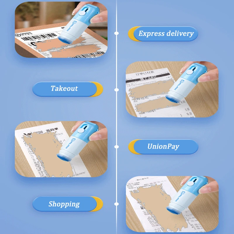 Demiawaking Kit Cancellazione Dati Carta Termica - 3 Penne Correttive Con Coltello Per Privacy E Protezione Informazioni