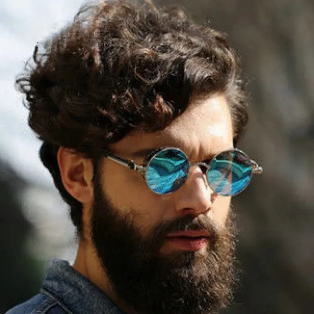 Metal Steampunk Sunglasses Men Women Fashion Round