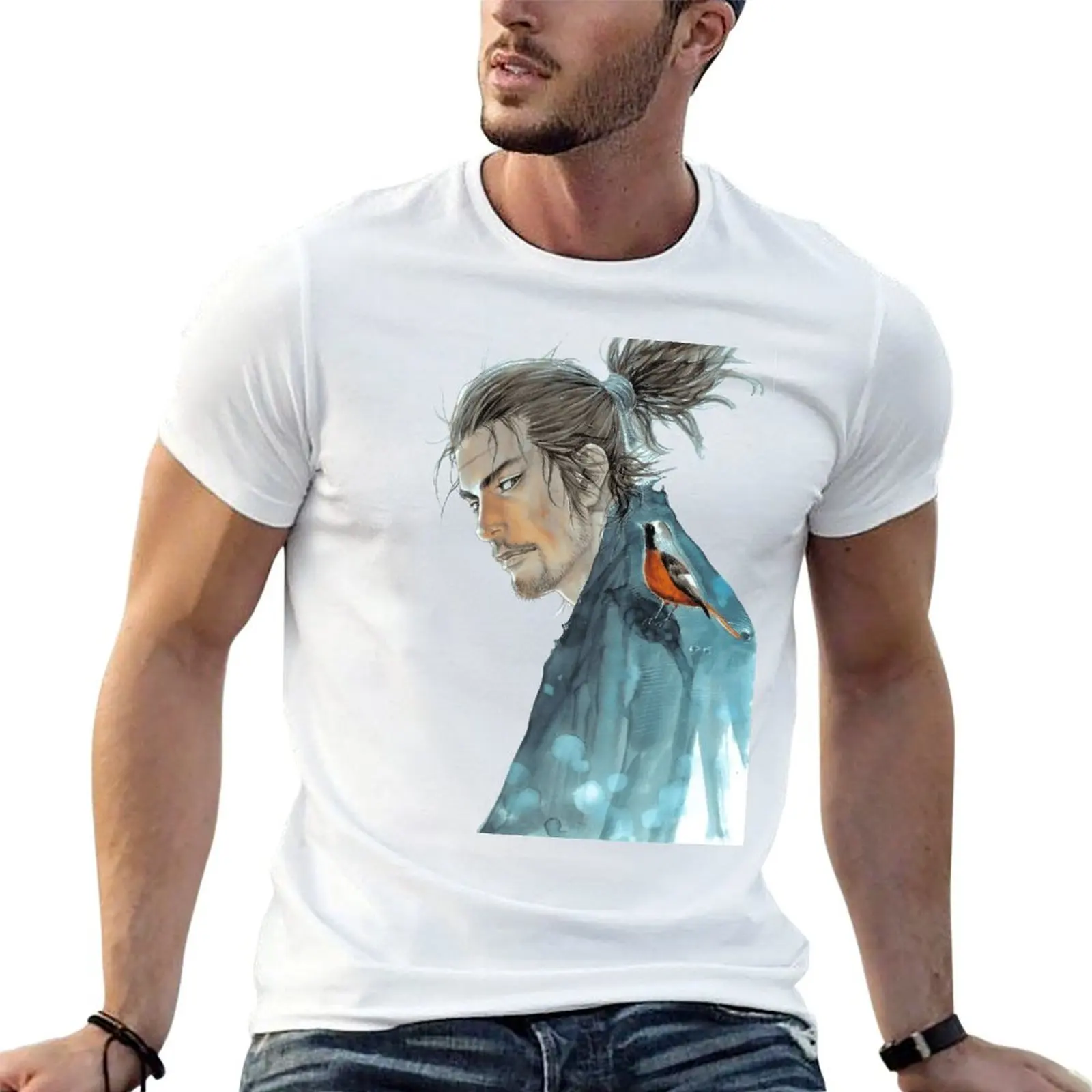 

Miyamoto Musashi for Sale T-shirt Round Neck Motion Humor Graphic Top Tee Novelty Home Eur Size