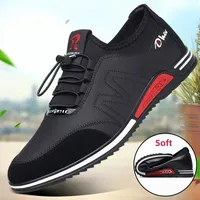 Men's Casual Shoes PU Front Buckle Fashionable Business Leisure Footwear round Toe EVA Padded Comfortable Non-Slip Spring Autumn