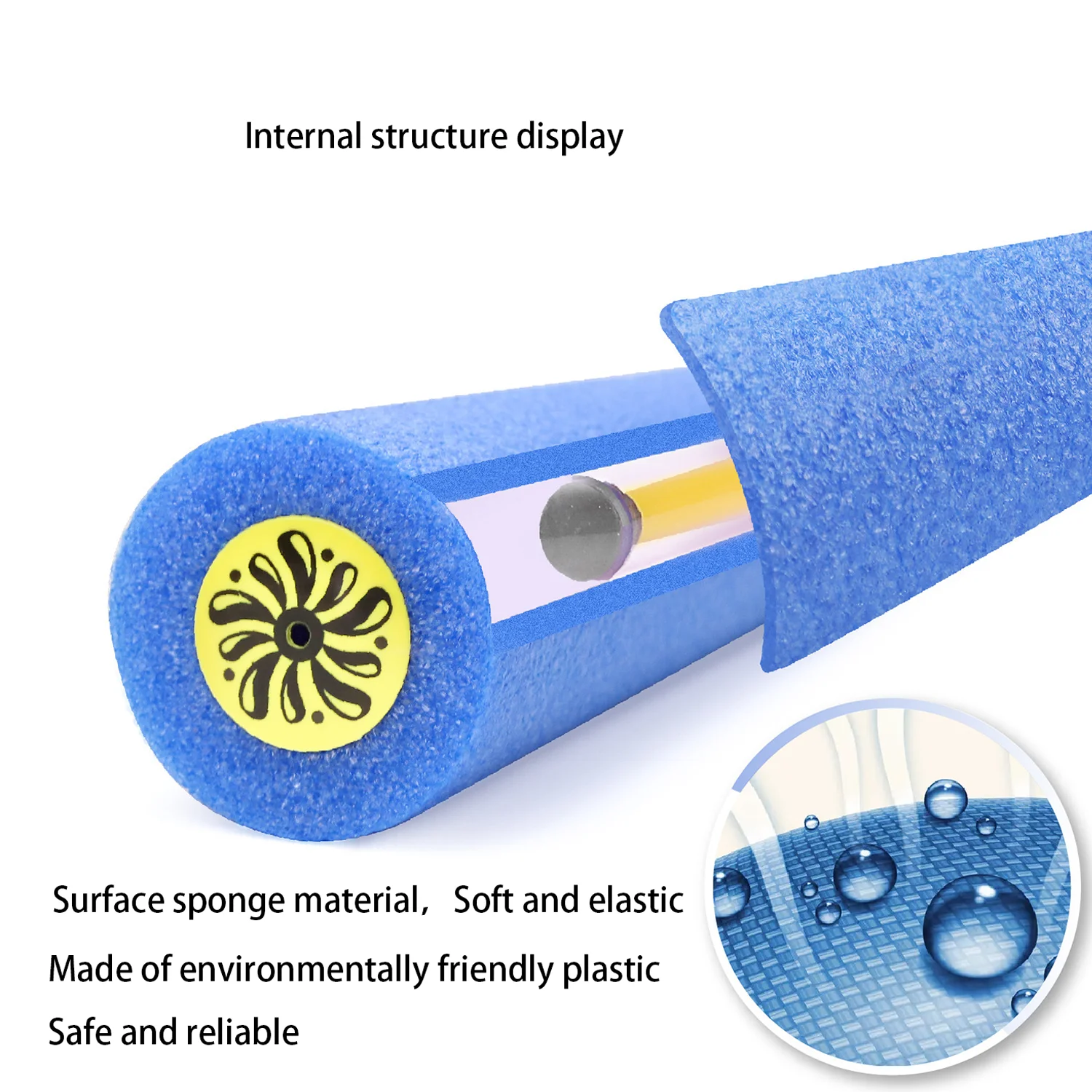 Children's pull-out foam water gun Outdoor multi player water fighting game in summer Beach water playing color random 6