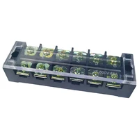 1Pcs TB4506 45A 600V Dual Row Barrier Screw Terminal Block Strip Wire Connector Insulated DIY Electrical Fix Fence High Quality 2