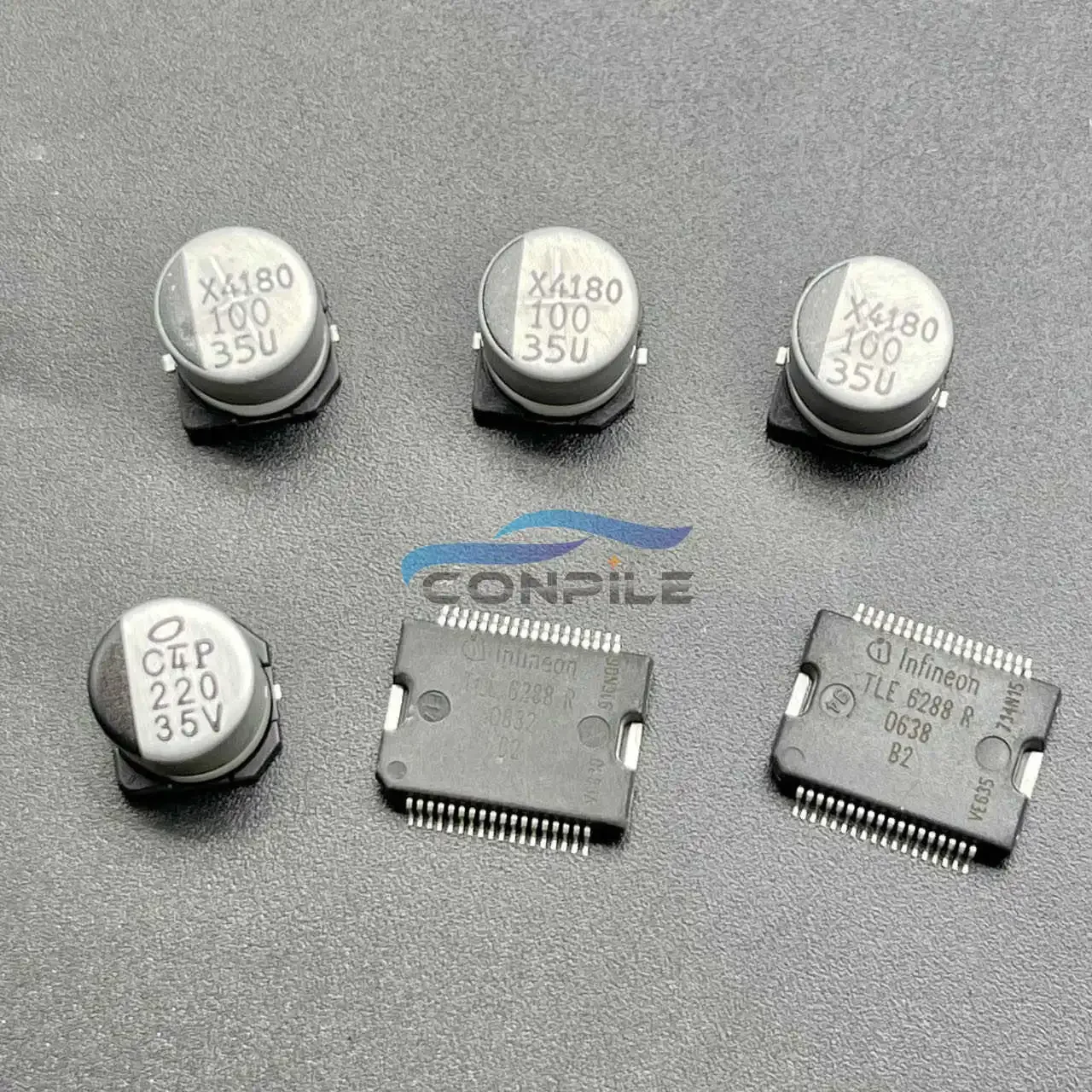 TLE6288R 100UF35V 220UF P0748 for hyundai engine gearbox ECU board electronic pressure control battery valve chip 3