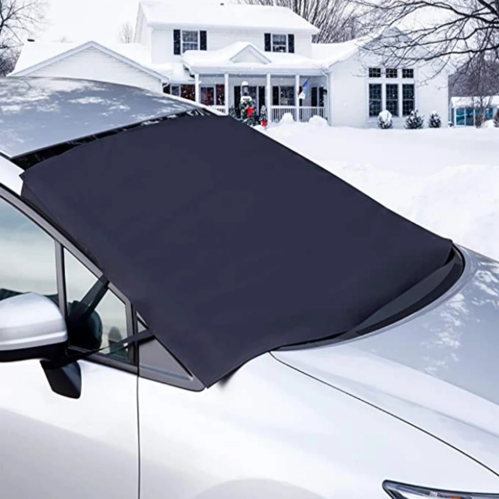 Car Snow Shield New Car Snow Shield Magnetic Absorption Storage Bag Waterproof Sun Protection Cream Sunscreen Universal Fit Front Row 210*120 cm