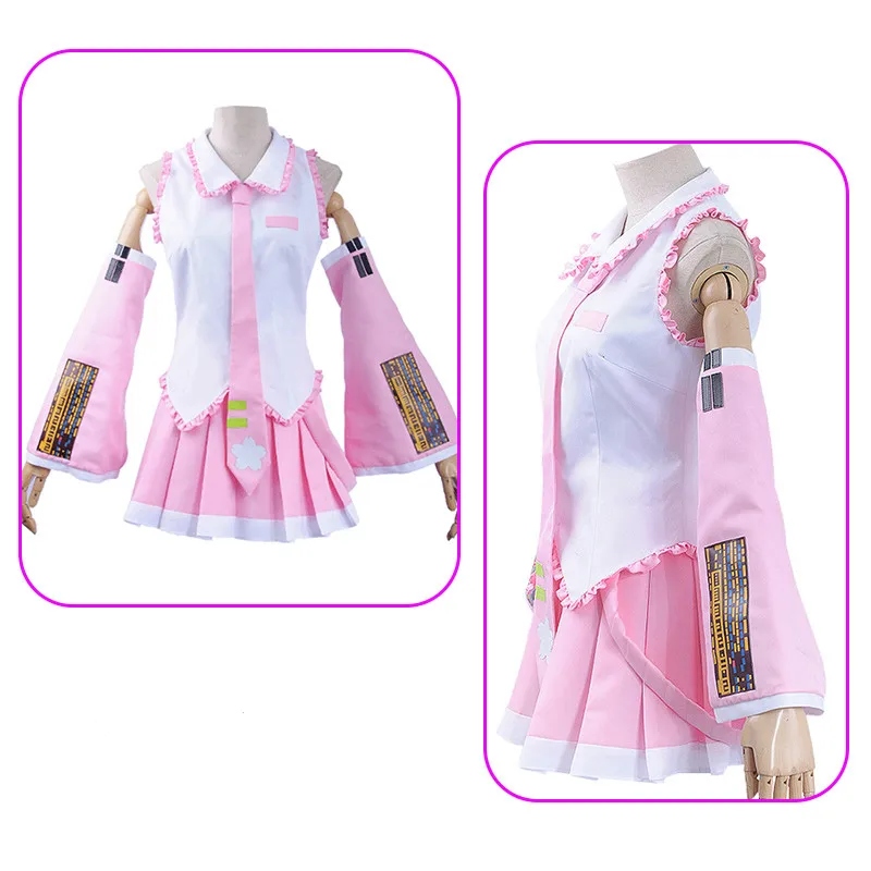 Japanese Costume Anime Miku Pink Cosplay Kawaii Sakura Figure Role-playing Dress Female Halloween Costume Gift