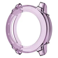 Premium Soft TPU Protective Case - Hollow Frame Cover for Garmin Instinct 3 Watch (Purple)