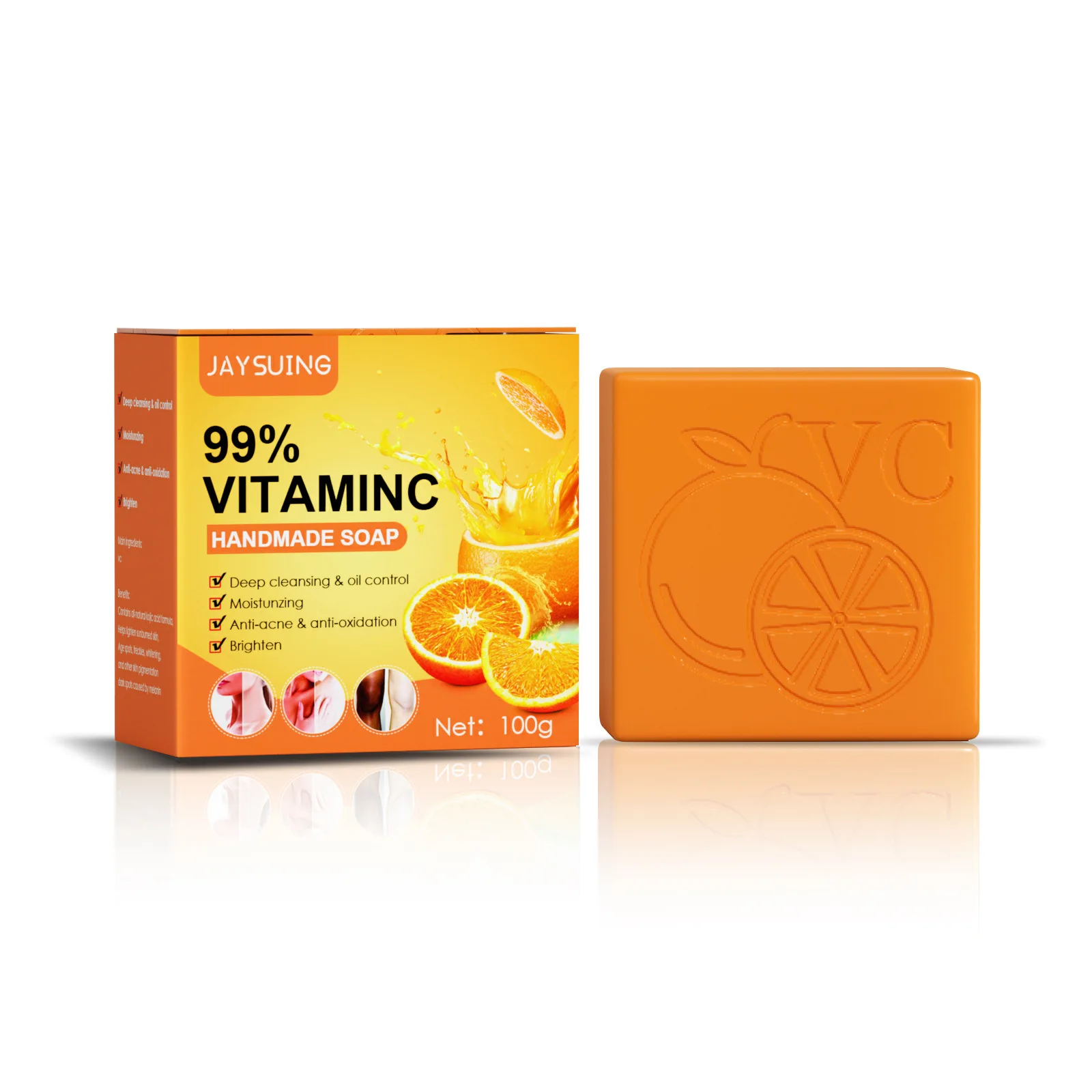 Skin Whitening Soap Dark Spot Remover Improve Dull Melanin Correcting Deep Cleaning Moisturizing Underarm Knees Brightening Soap