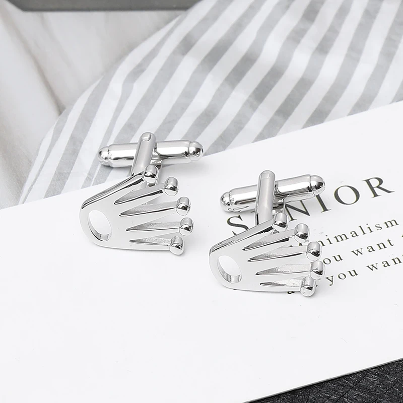 Mens Vola Crown Brass Cufflinks - Gold  Rose Gold Jewelry Accessories