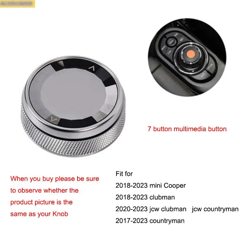 

Car Multimedia Crystal Button Knob Cover Interior Stickers for Mini Cooper Clubman Countryman F54 F55 F56 F57 F60 Accessories