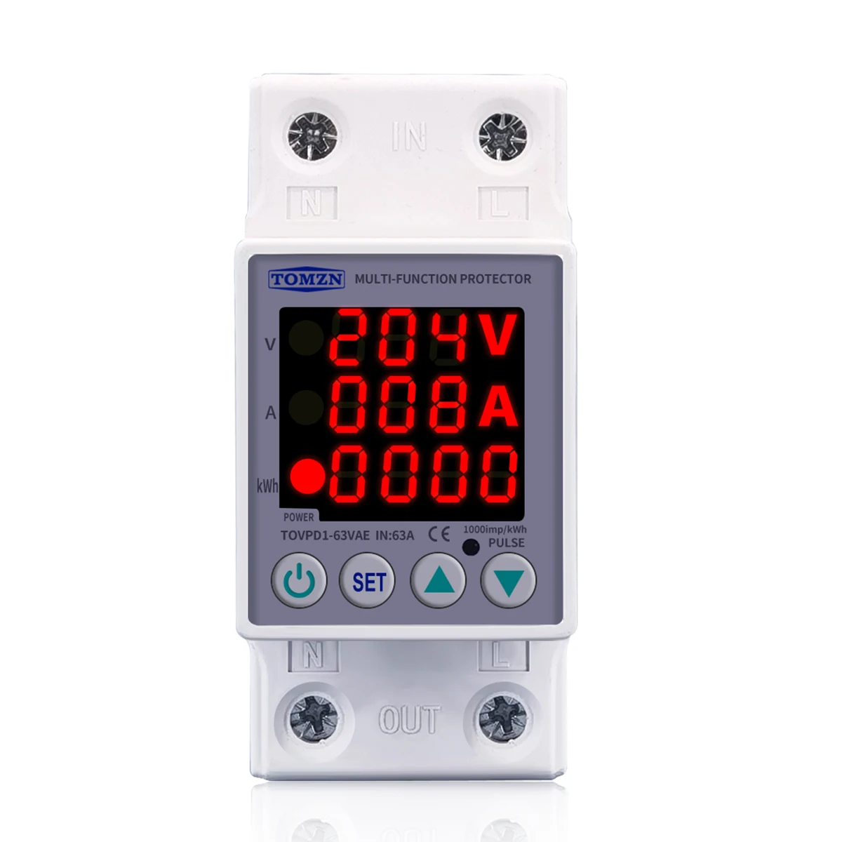 63A230V3IN1DisplayDinRailAdjustableOverAndUnderVoltageProtectiveDeviceProtectorRelayWithOverCurrentProtection-AliExpress13