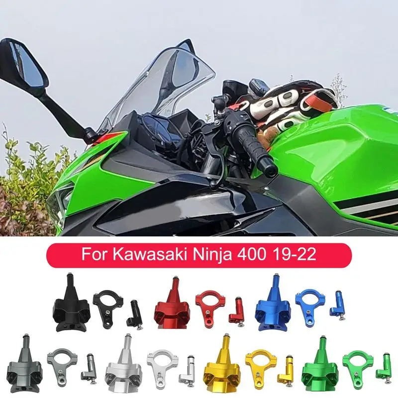 

Motorcycle Steering Damper Mounting Bracket Kit Best Quality CNC Durable Aluminum Material For Kawasakis Ninja400 2019-2022