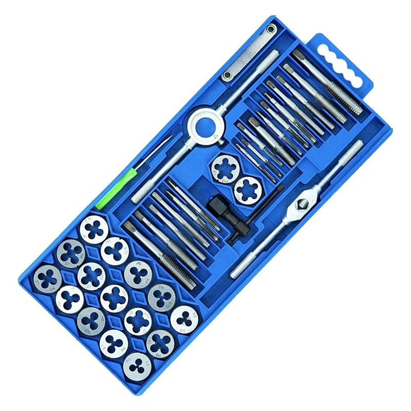 

Thread Cutting Kit 40Pcs Metric Tap Die Set With Plastic Shell Thread Cutting Kit (Small Frame) Injection Molding Easy Install