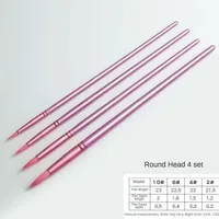 4/6 pcs Watercolor Brush Pointed Round Flat Head Soft Hair Beginner's Art Student Hand Drawn Watercolor Nylon Painting Material 2