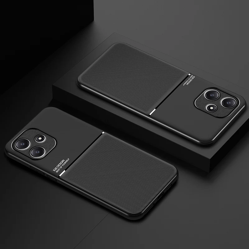Shockproof Leather Silicone Case with Magnetic Car Holder